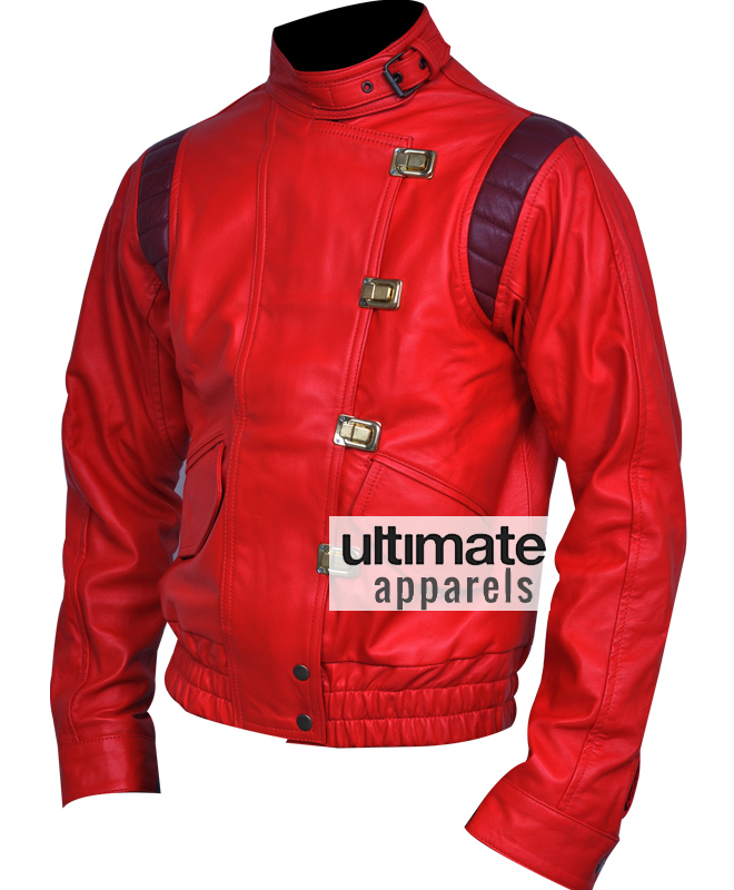Akira Kaneda Capsule Red Biker Leather Jacket Costume