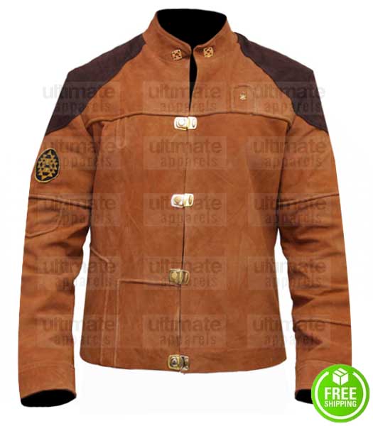 BATTLESTAR COLONIAL WARRIOR (VIPER PILOT) BROWN SUEDE LEATHER JACKET