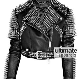 Britney Spears Designer's Women Black Spiked Studded Jacket