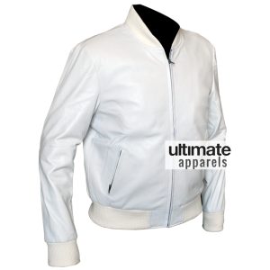 Crazy Stupid Love Ryan Gosling (Jacob) White Bomber Jacket
