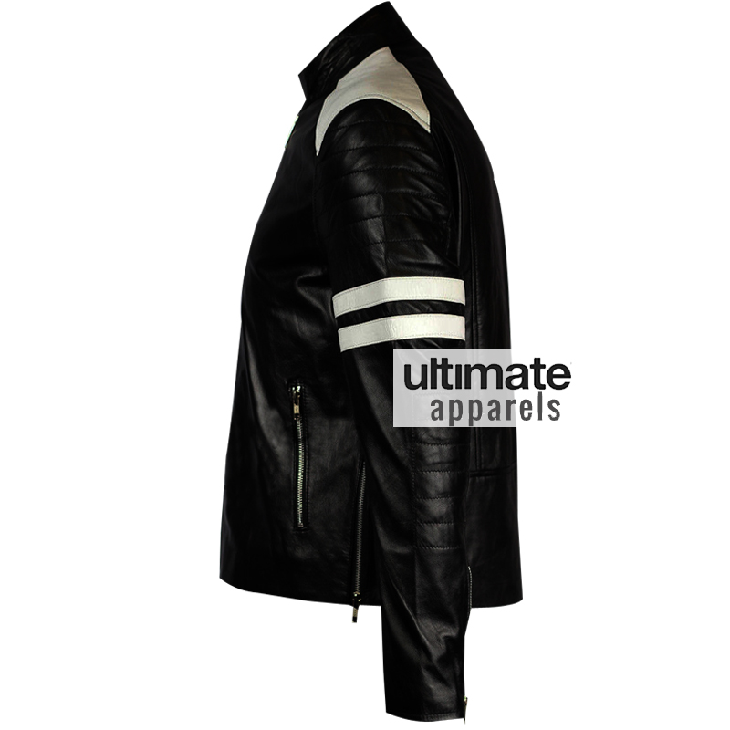 Fight Club Brad Pitt Mayhem Black and White Jackets