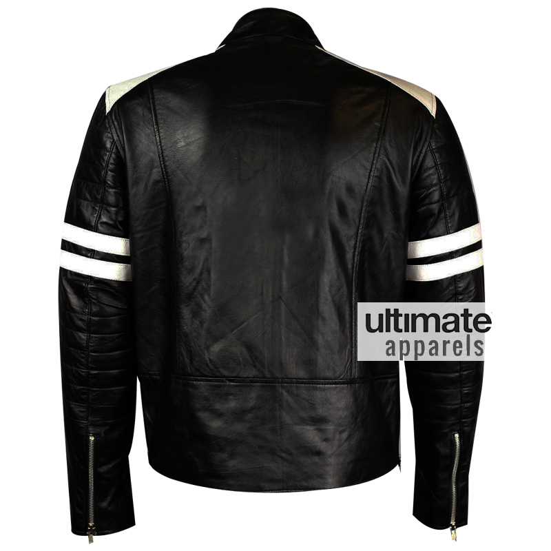 Fight Club Mayhem Black and White Jacket