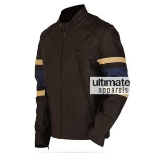 X-Men Wolverine Hugh Jackman Brown Faux Biker Jacket