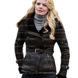 Once Upon A Time Jennifer Morrison Emma Swan Hooded Leather Jacket