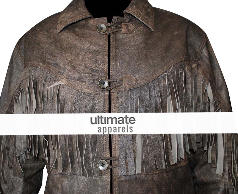 Deadfall Eric Bana (Addison) Distressed Fringe Men's Jacket