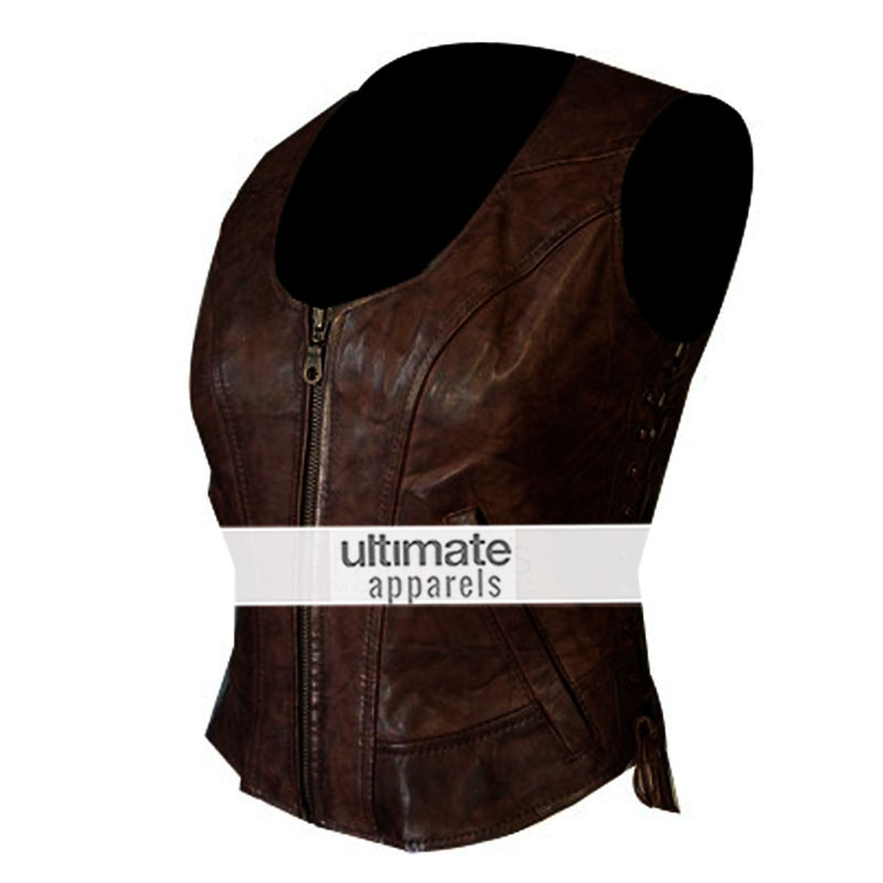 Michonne-Walking-Dead-Brown-Vest