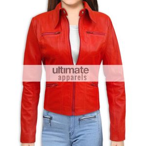 Once Upon A Time Emma Swan Red Leather Jacket