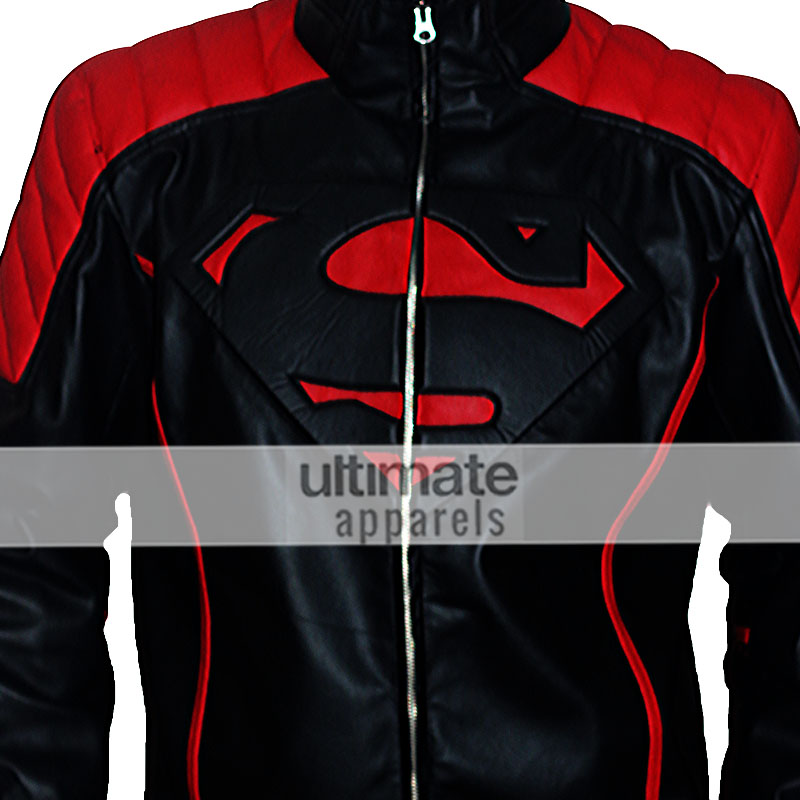 Classy Super Hero Man Black Jacket With Fancy Red Stripes