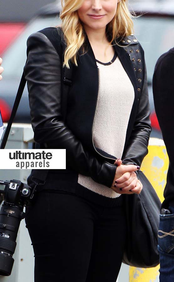 Veronica-mars-black-jacket-with-leather-sleeves