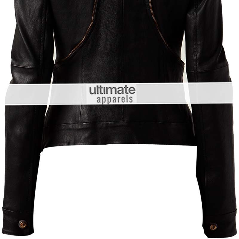 Versace-women-black-zip-trim-slim-fit-jacket