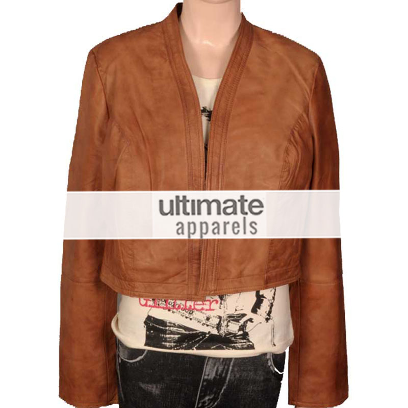 Women's Ultimate Short Body Brown Motorcycle Jacket