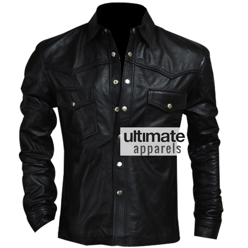 Governor Black Leather Jacket In Walking Dead Season 4