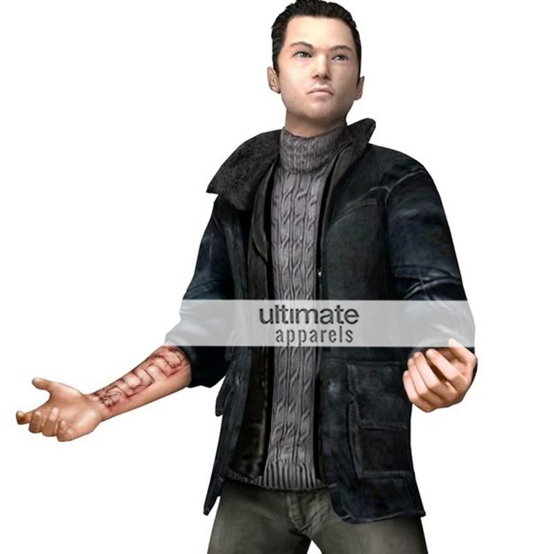 Fahrenheit Game Lucas Kane Black Shearling Jacket