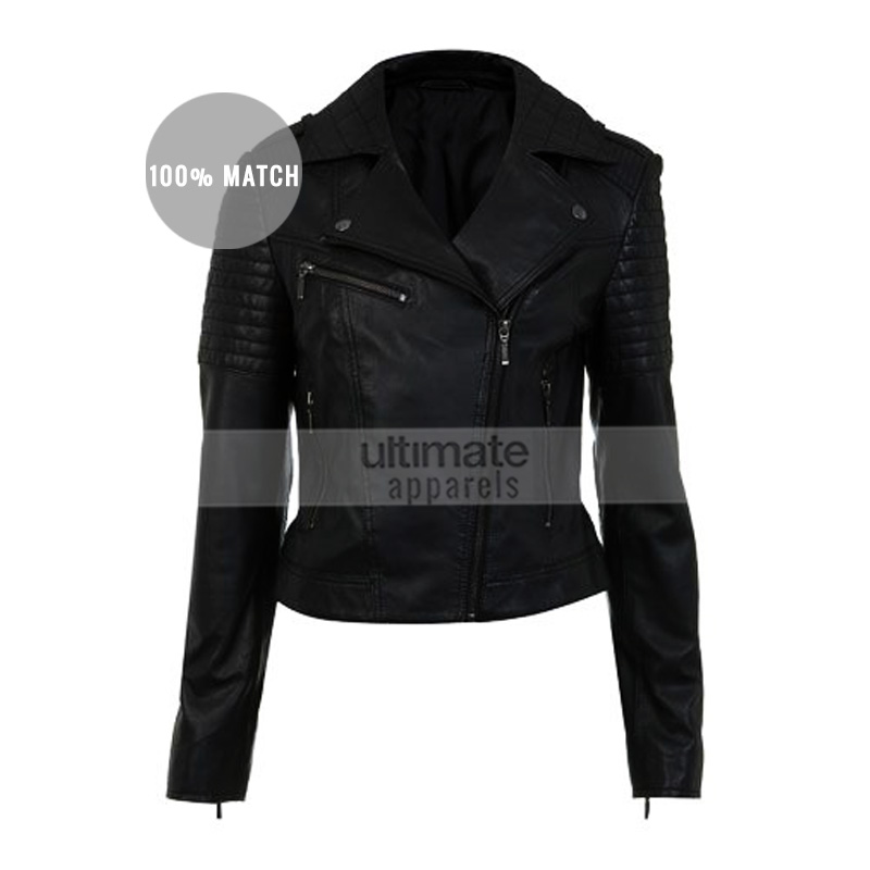 Fast And Furious Gal Gadot Black Designers Biker Jacket