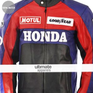 Honda Red and Black Motorcycle Replica Jacket