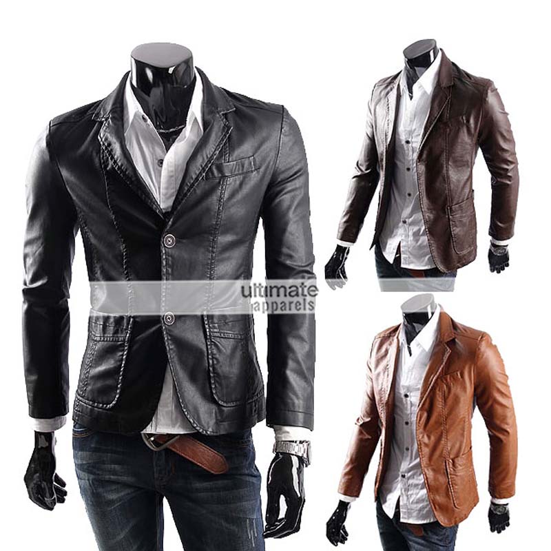 Men-casual-smart-black-leather-jacket