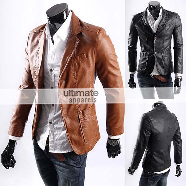 Men-casual-smart-black-leather-jacket-blazers