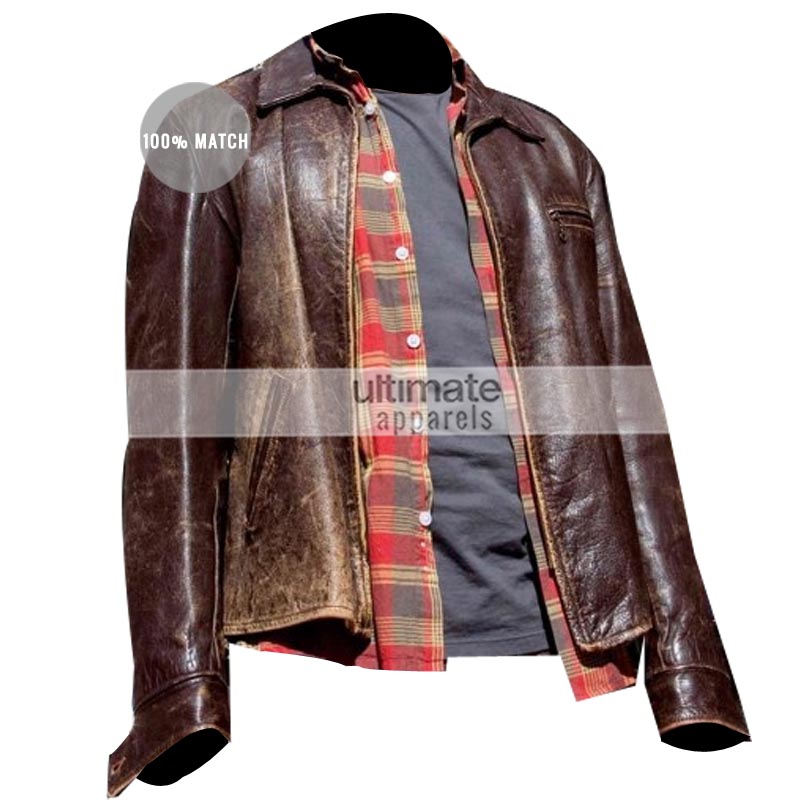 Surrogates Bruce Willis (Tom Greer) Distressed Brown Jacket