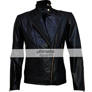 Brando Women's Black Body Fitted Motorcycle Leather Jacket