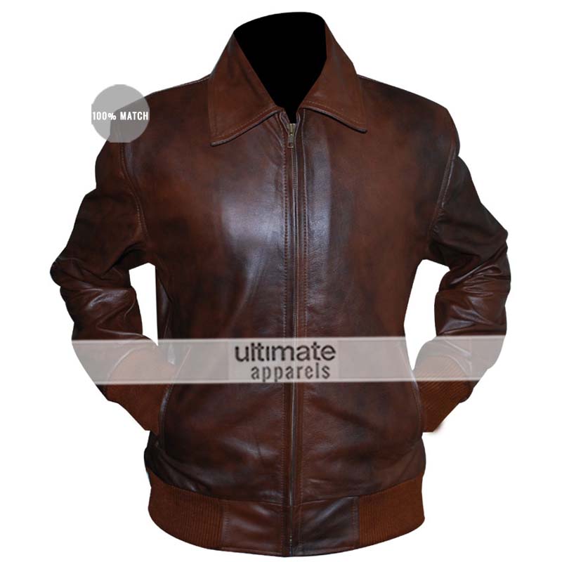 Happy Days Fonzie Brown Bomber Leather Jacket
