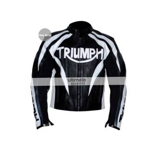 Triumph Viper Paddock Black/White Motorcycle Jacket