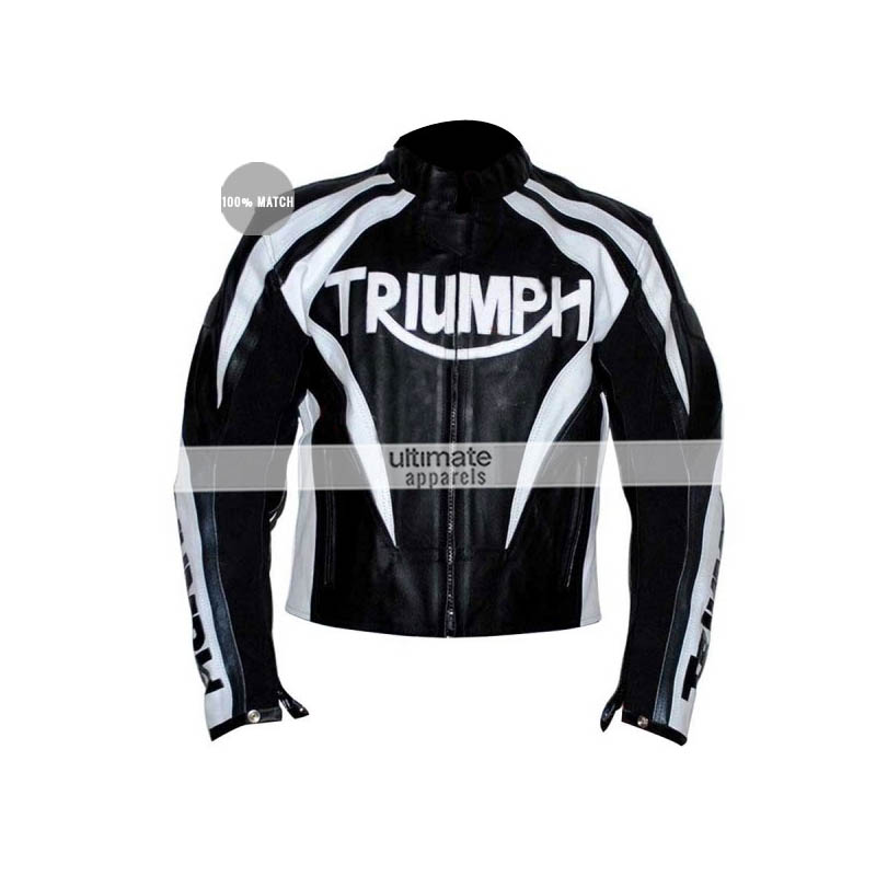 Triumph Viper Paddock Black/White Motorcycle Jacket
