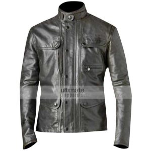 Terminator 5 Genisys Arnold Black Leather Jacket