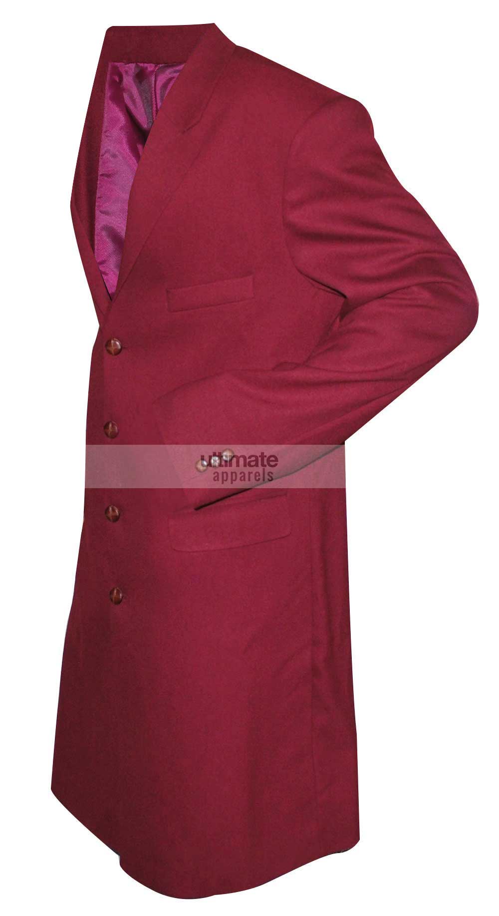 Mens-red-cotton-long-coat