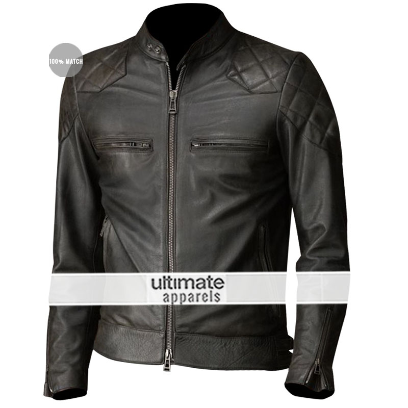 David Beckham Brazil Motorcycle Quilted Jacket