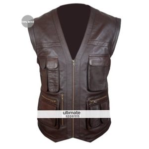 Jurassic World Women's Brown Leather Vest