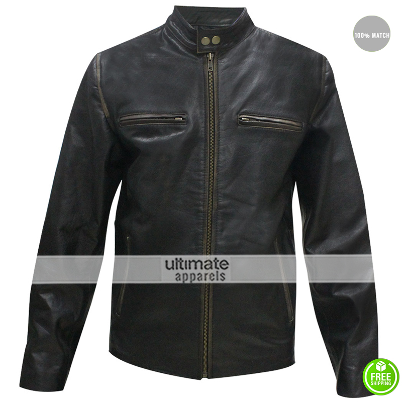 Mark Wahlberg Daddys Home Biker Black Jacket