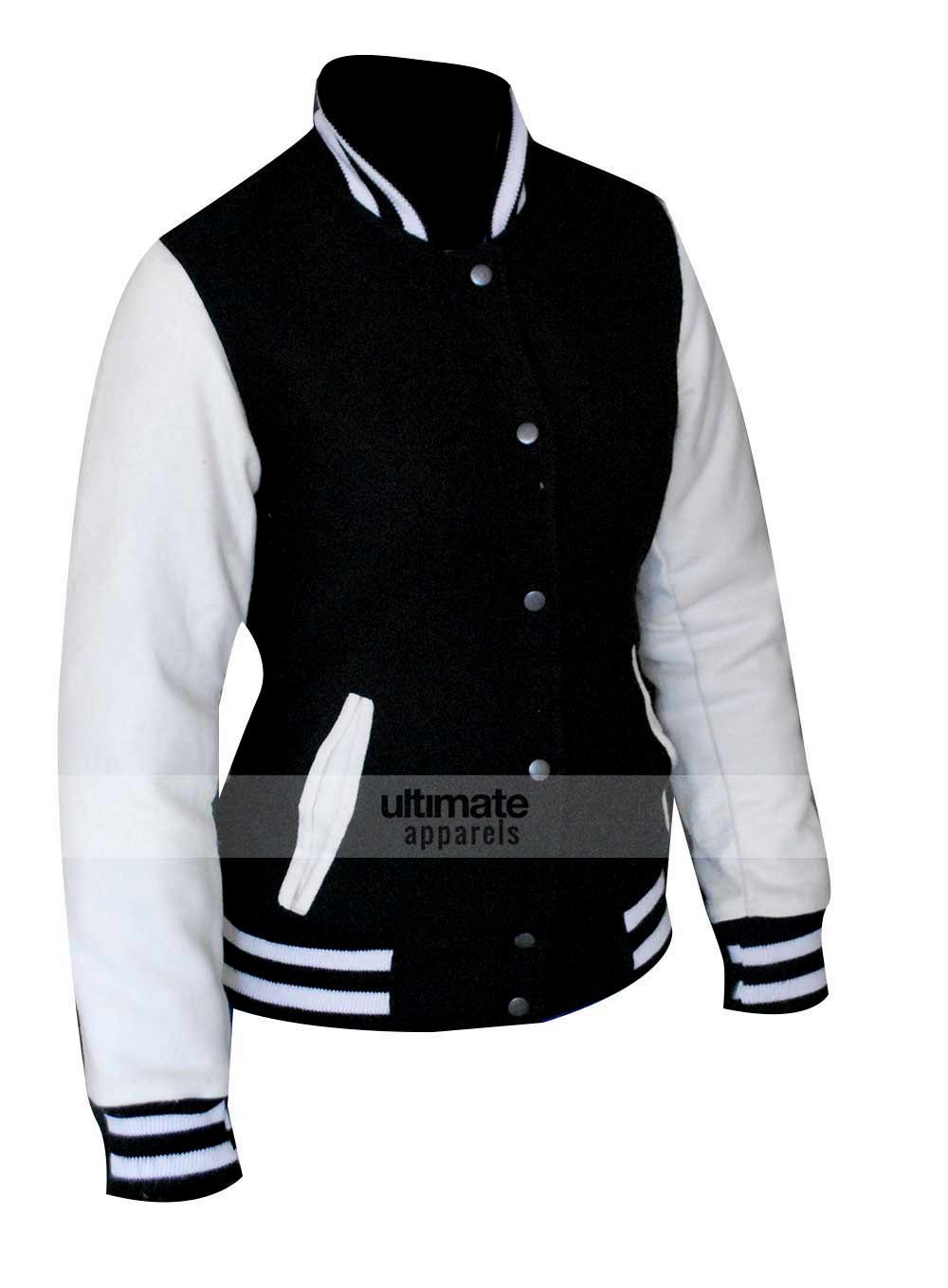 Kim-Kardashian-Black-And-White-Bomber-Jacket