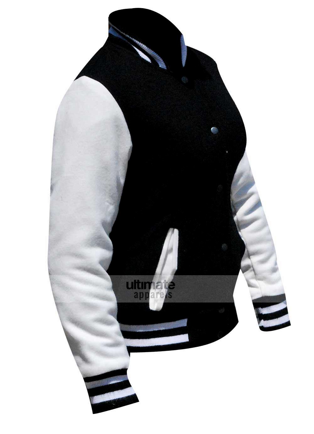 Kim-Kardashian-Black-And-White-Bomber-Ladies-Jacket