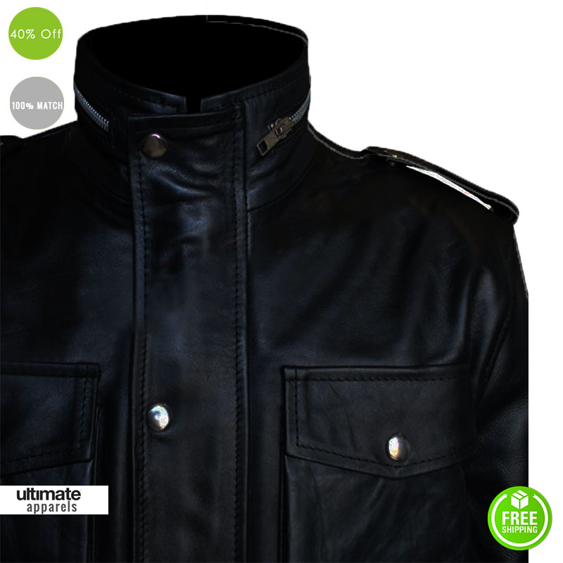 Shameless Justin Chatwin Black Leather Jacket For Sale