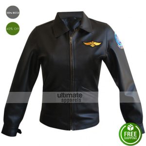 Top Gun Kelly McGillis Bomber Aviator Jacket
