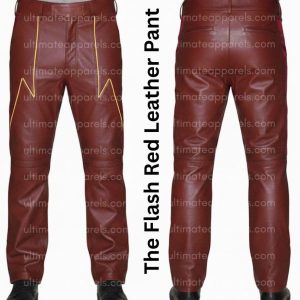The Flash Barry Allen Slim Costume Leather Pants