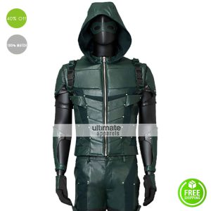 Arrow Season 4 Stephen Amell Costume Leather Jacket