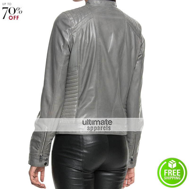 Leighton-Women-Biker-Grey-Quilted-Jacket