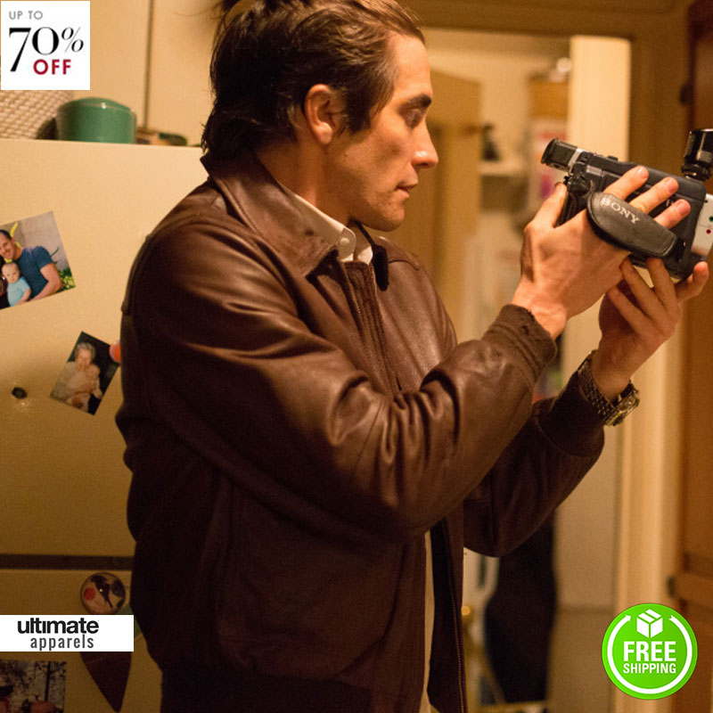Nightcrawle-Jake-Gyllenhaal-Lou-Bloom-Men-Leather-Jacket