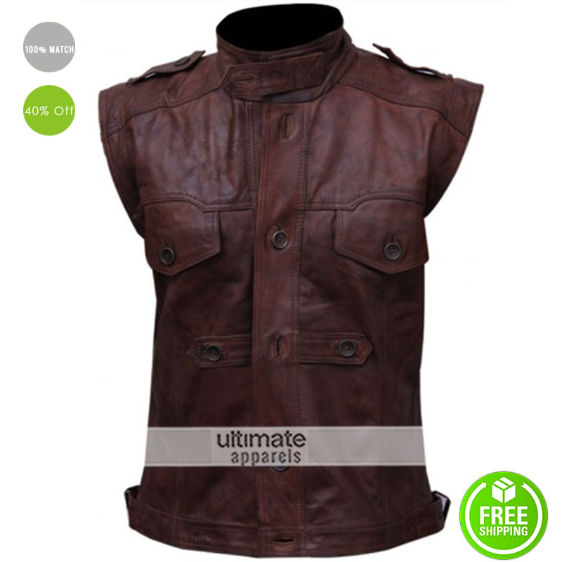 Men’s-Chocolate-Brown-Distressed-Biker-Leather-Vest