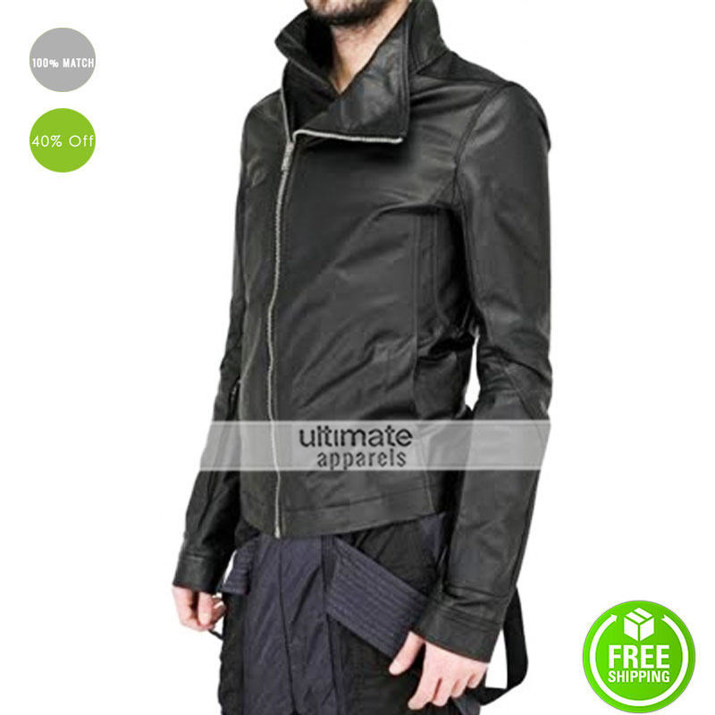 Rapper-Jay-Z-In-Rick-Owens-Designed-Leather-Men-Jacket