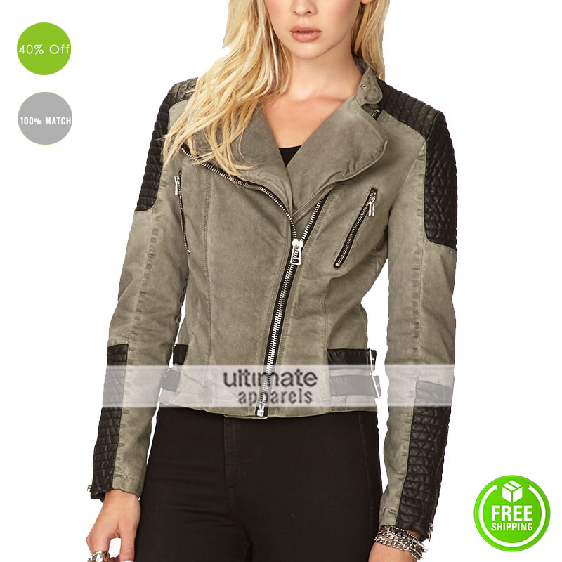 The Walking Dead Christian Serratos (Rosita Espinosa) Grey Jacket
