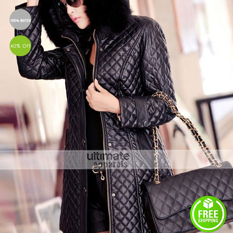 Women-Parka-Fur-Collar-Winter-Quilted-Coat-Outwear