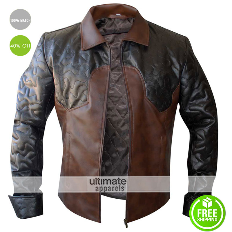 Criss Angel Designers Brown Quilted Biker Jacket