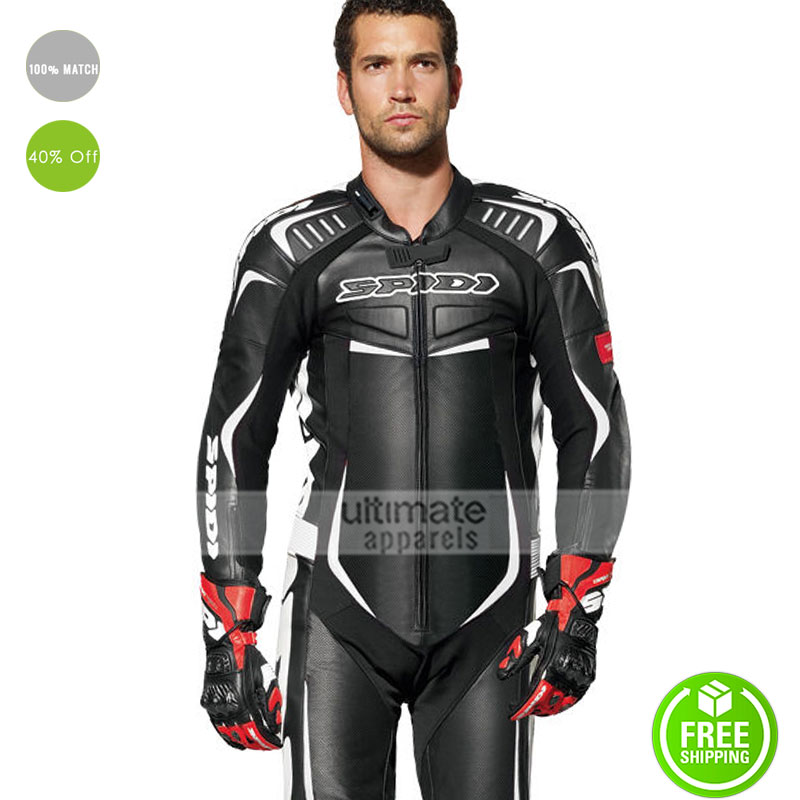 Spidi-Track-Wind-Pro-Motorcycle-Leather-Race-Jacket