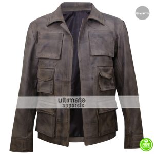 Mortal Kombat X Jason Voorhees Distressed Leather Jacket
