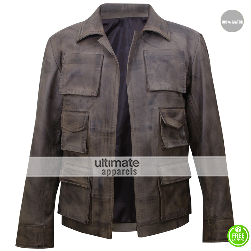 Mortal Kombat X Jason Voorhees Distressed Leather Jacket