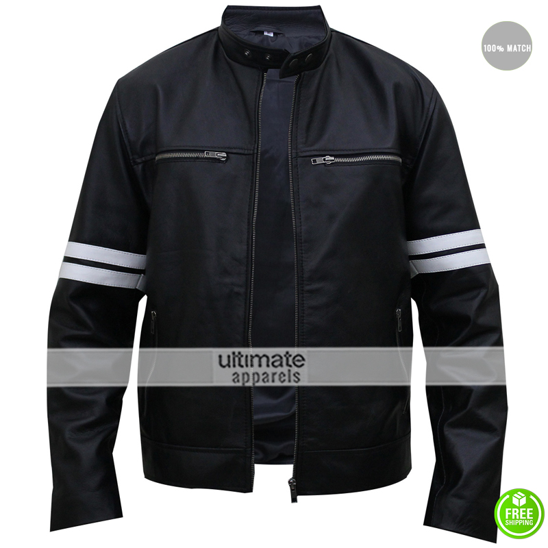 Paul-walker-black-jacket-white-stripes