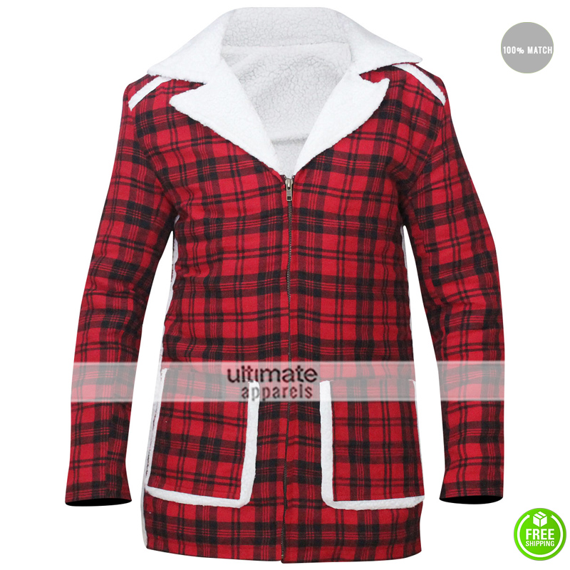 Deadpool Ryan Reynolds Wade Wilson Red Shearling Jacket