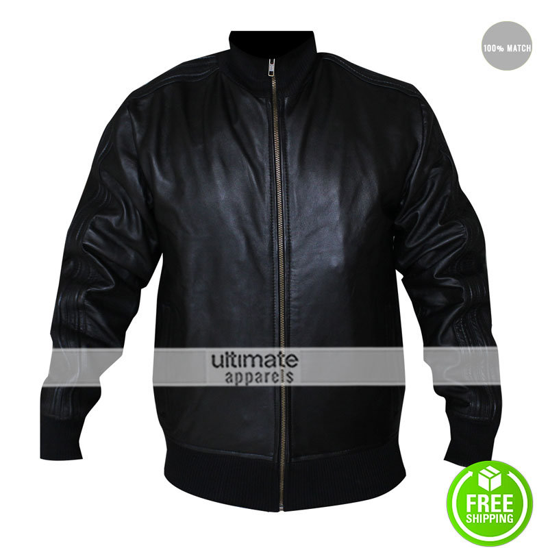 David-beckham-black-bomber-leather-jacket